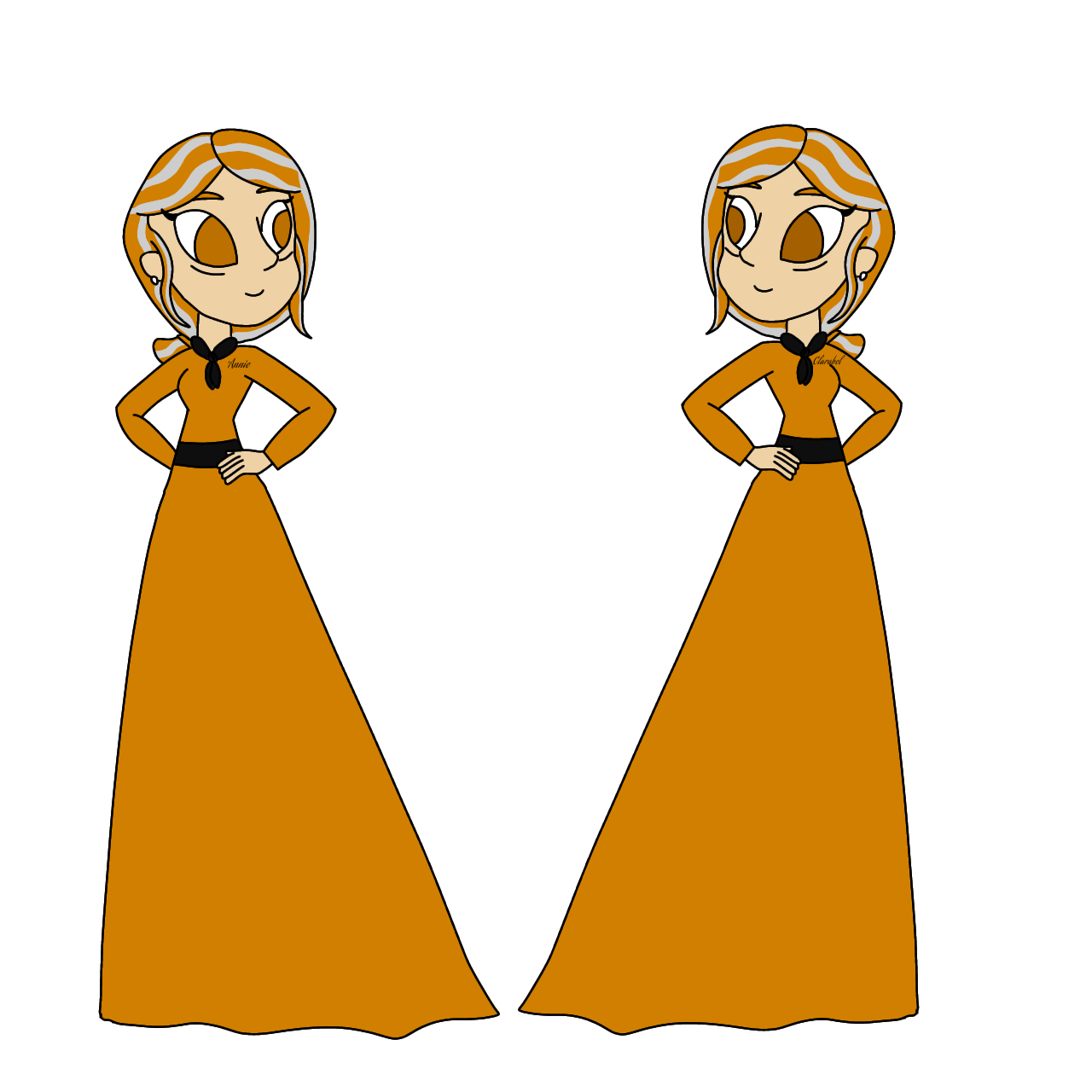 Annie and Clarabel Humanized by CheetahPearl2 on DeviantArt