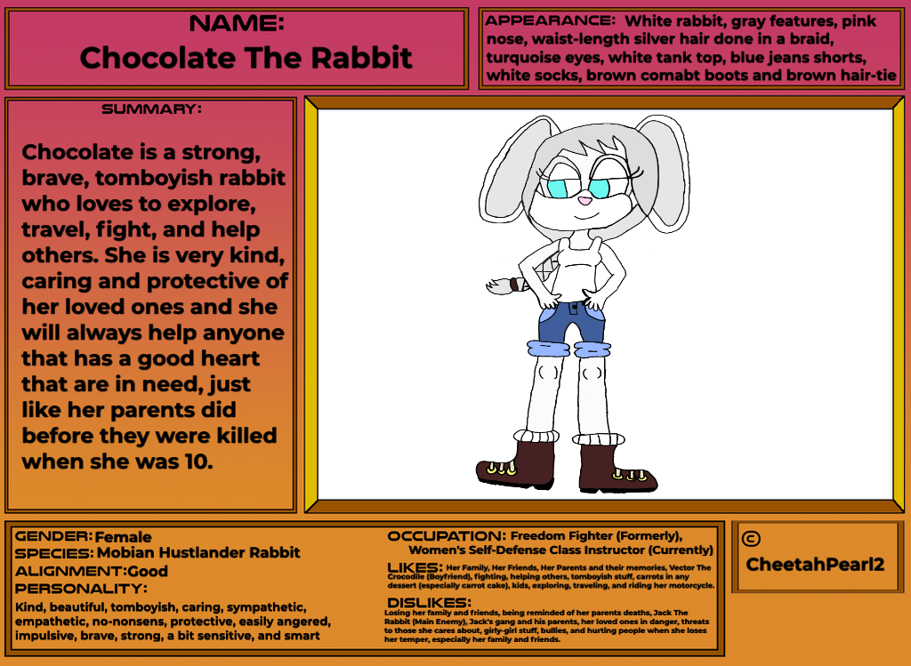 Chocolate The Rabbit Character Information by CheetahPearl2 on DeviantArt