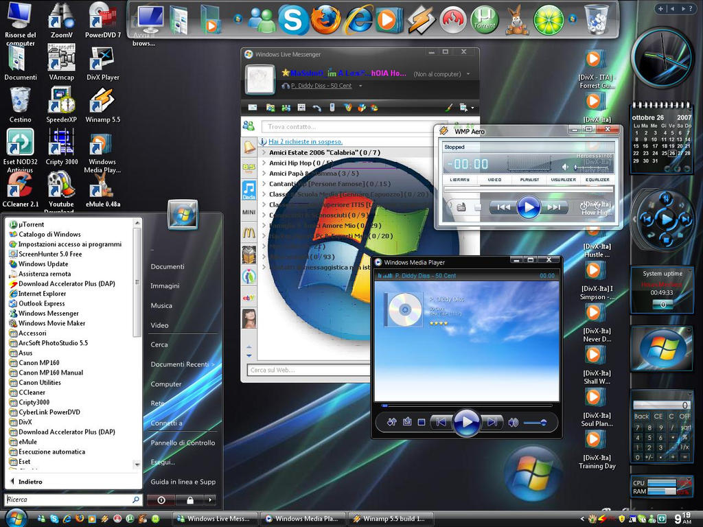 2007 Computer Background My Desktop In October 2007 by vistaman91 on DeviantArt