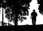man in silhouette by allysonriggs