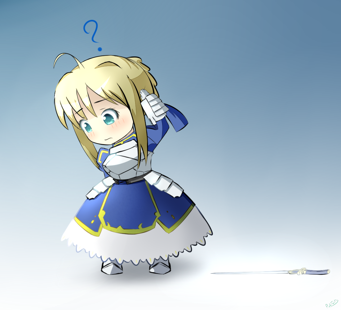 The Invisible Sword Saber and Invisible Sword by PinkTails on DeviantArt