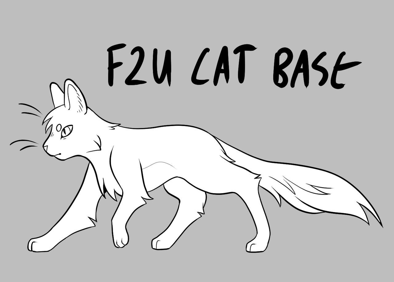F2U Fluffy Cat Base by JulyBaxter on DeviantArt