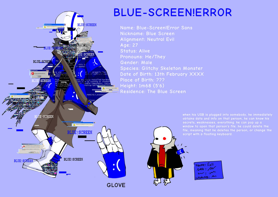 Sans Check Screen BlueScreen Sans by caffeine2good4me on DeviantArt