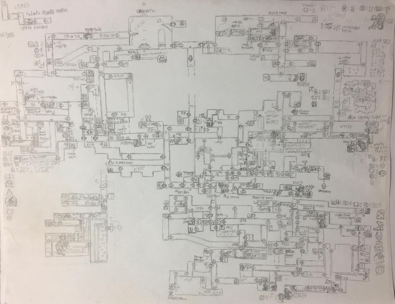A passable Super Metroid map by clowNcaRchaperonE on DeviantArt