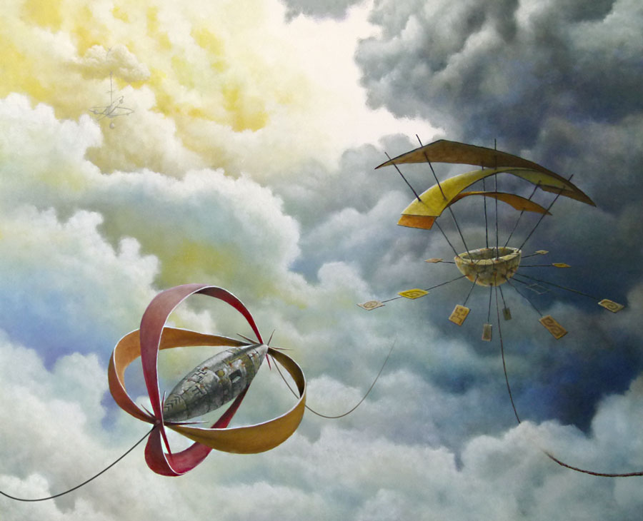 Sky Caravan, 2012, Oil on Panel, 26 x 30 inch