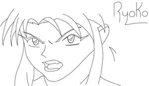 Ryoko - Tenchi Muyo - Line Art