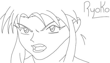 Ryoko - Tenchi Muyo - Line Art