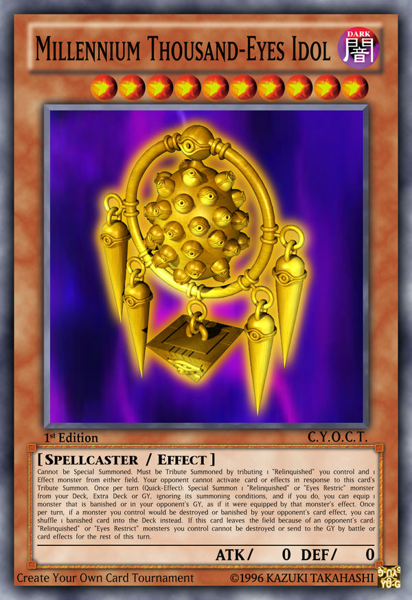 yugioh card thousand eyes idol Yu-Gi-Oh PE-02 2cards Common Japanese c165 and Trap Cards to defeat their opponents monsters and be the first to drop the others Life Points to 0 Thousand-Eyes Idol (BAM) - Yugipedia