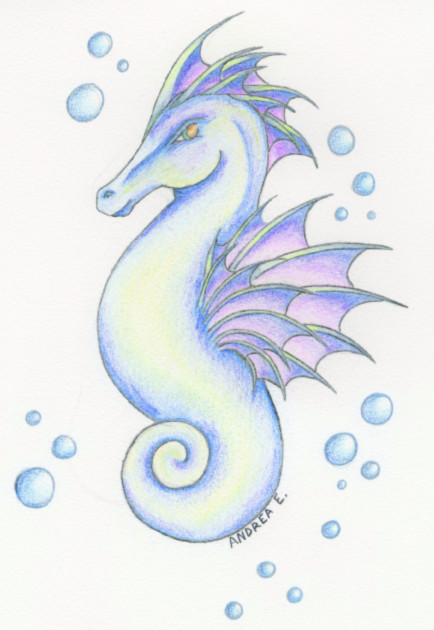 Purple seahorse