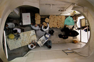 Bakery from above, Iran