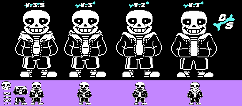 Undertale] Sans Battle Sprites v3 by GrabThatBread on DeviantArt