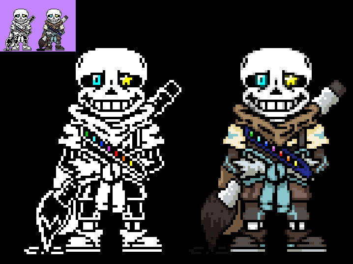 Ink!Sans battle sprite by GeorgTime on DeviantArt