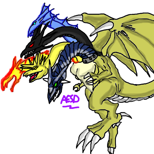 Five Headed God Dragon By Aesd On Deviantart