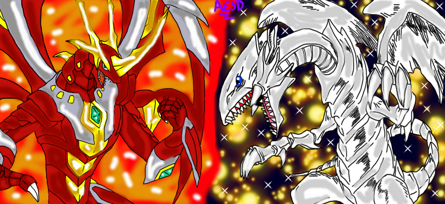 Pyrus Titanium Dragonoid VS Blue-Eyes White Dragon