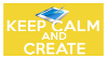 Keep Calm and Create (graph tablet) Stamp