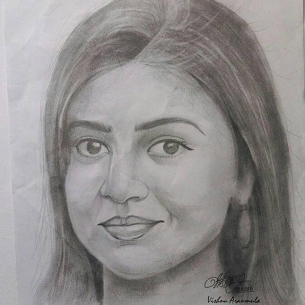 nazriya nazim pencil Drawing by VishnuAranmula on DeviantArt