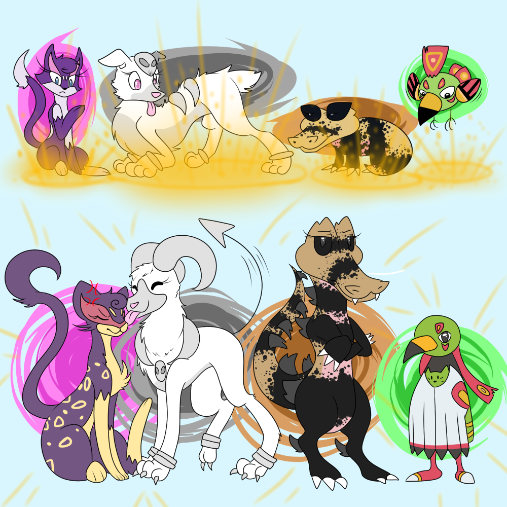 Shiny and Morph evos galore