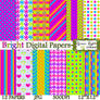 Bright Neon Digital Papers