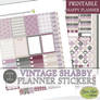 Vintage Shabby Planner Stickers
