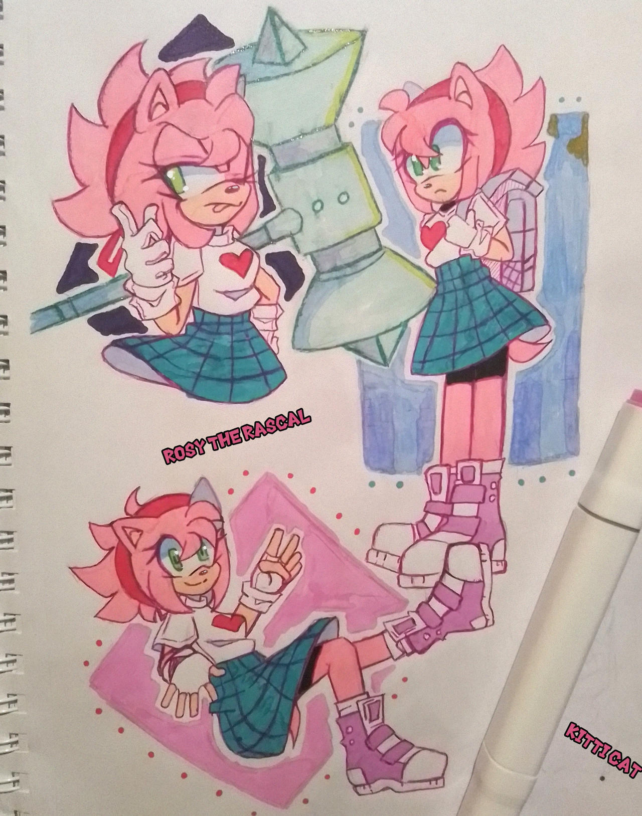 Rosy The Rascal (Amy Rose) by VanyLoveArt on DeviantArt