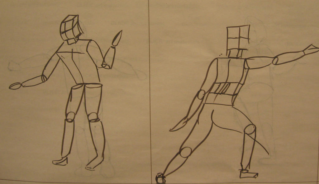 boxy figure drawings by AliceLovesChes on DeviantArt