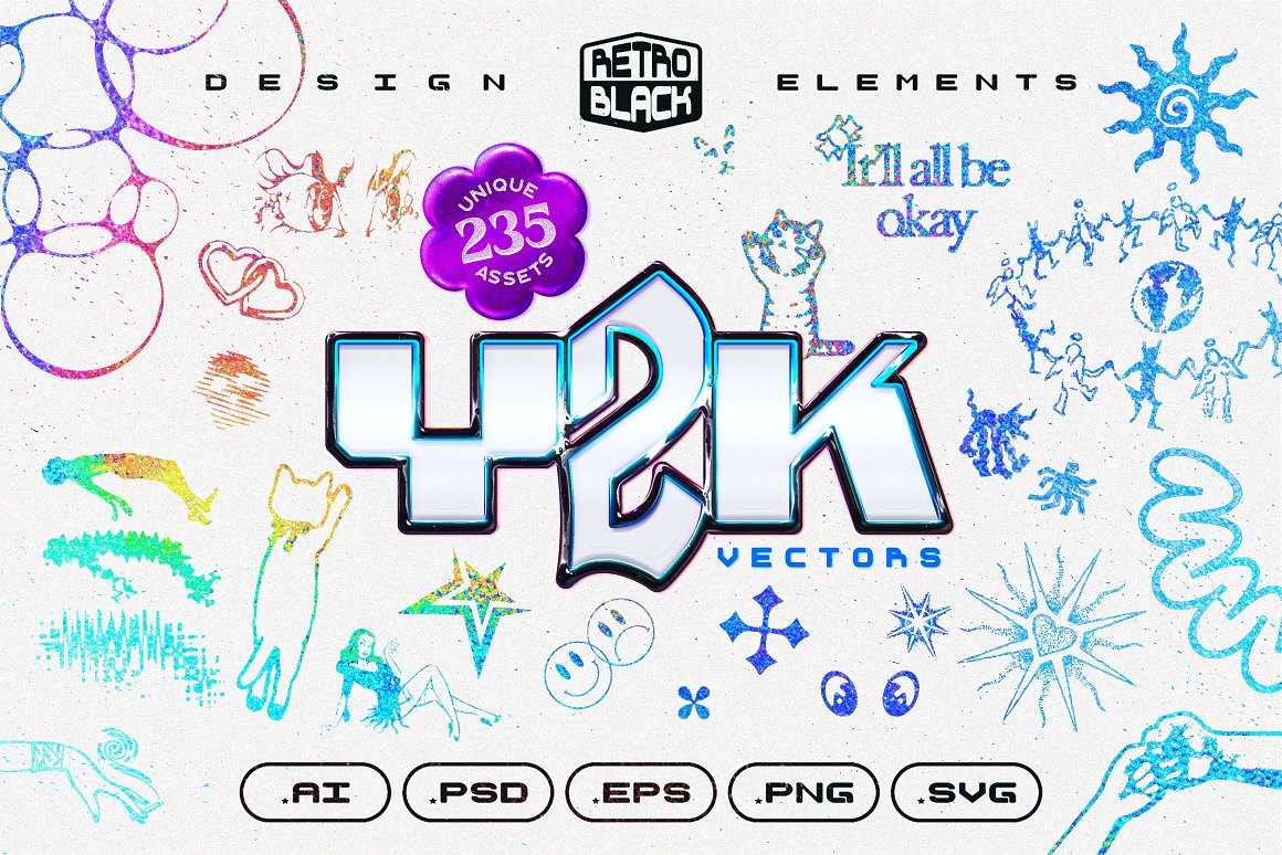 Y2k Vector Art, Icons, and Graphics for Free Download