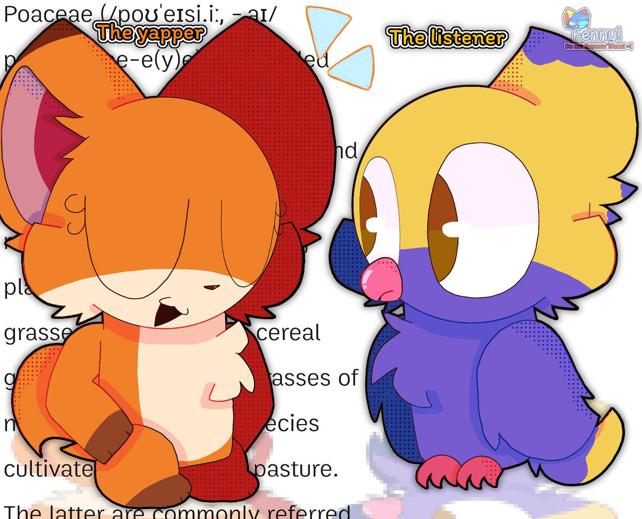 Yapper Listener The Yapper and the listener by fennyfennklio on DeviantArt
