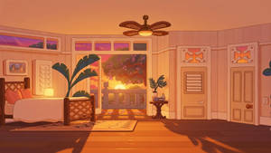 A Bluey Restyled Sunset Background