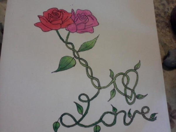 2 Roses Intertwined Two Roses Intertwined by Cornflower13 on DeviantArt