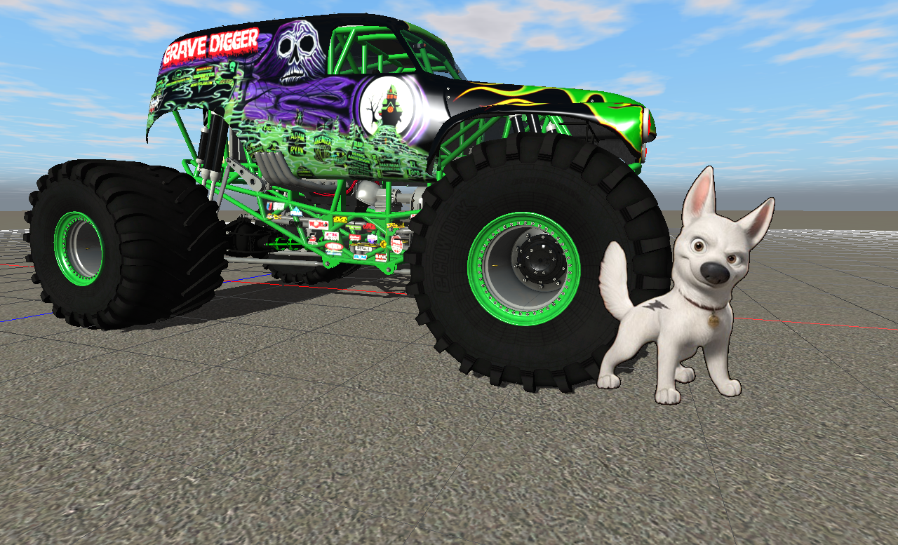 Bolt Next To Grave Digger 20 by XavierTheDog12 on DeviantArt Bolt Next To Grave Digger 20 by XavierTheDog12 on DeviantArt