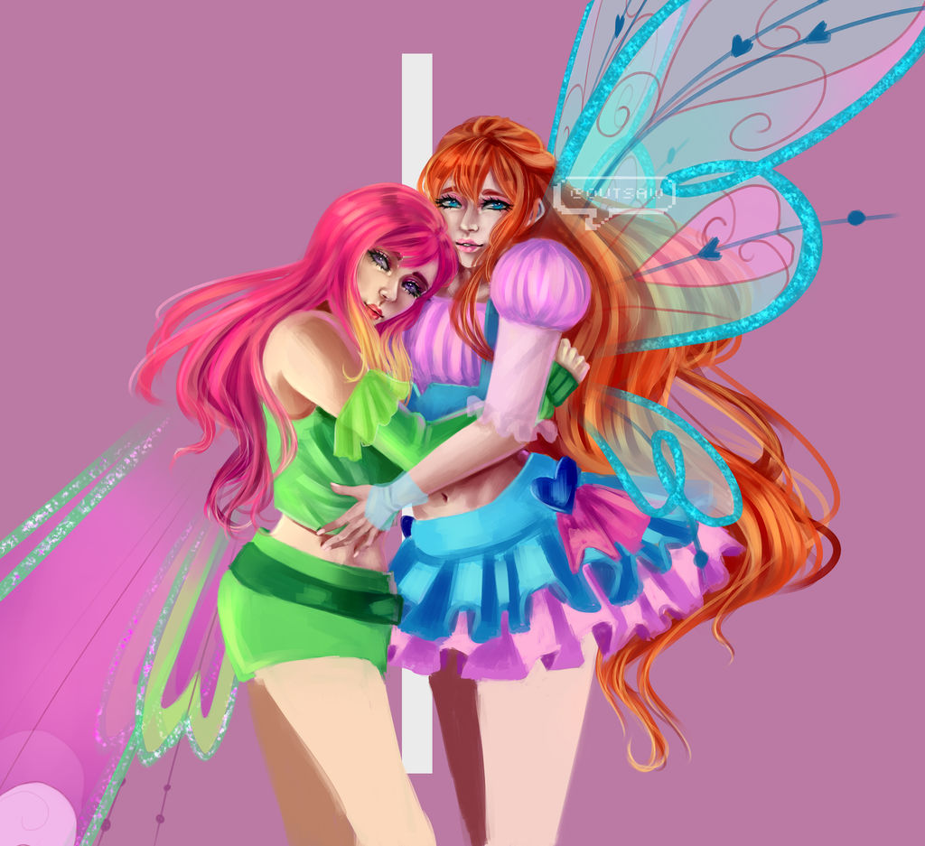 Winx Roxy Belly Button Winx Club Bloom and Roxy by Outsaw on DeviantArt