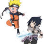 Chibi Naruto and Sasuke