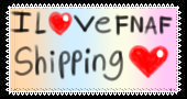 I Love FNAF Shipping Stamp by Polarbearshygirl