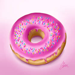 Donut digital painting