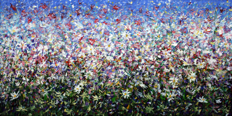 Flower Field With Daisies