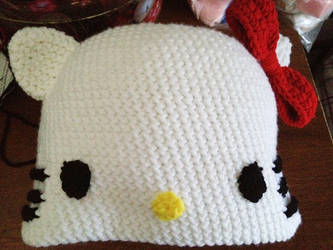 Hello Kitty Crochet Beanie