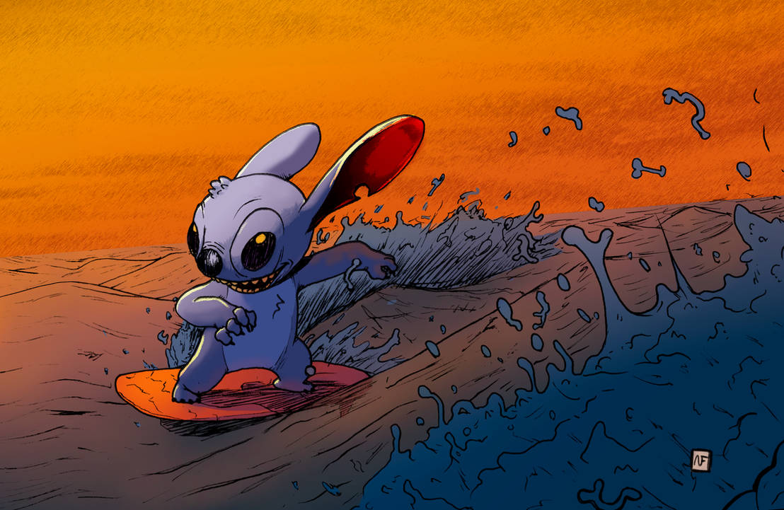 Stich Copoured Stitch drawing that I colored in Photoshop by SrBalde on DeviantArt
