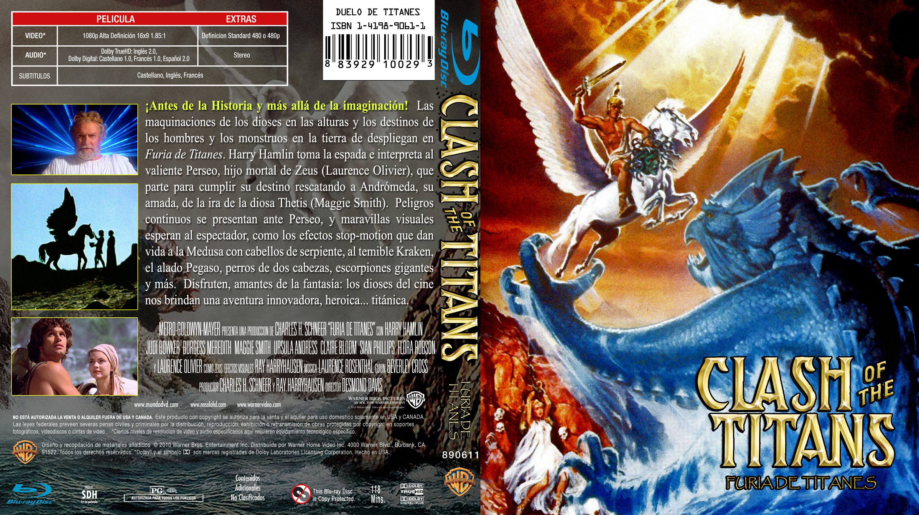 Clash of The Titans 3D Blu Ray Spanish Version Furia De Titanes BRAND NEW  RARE