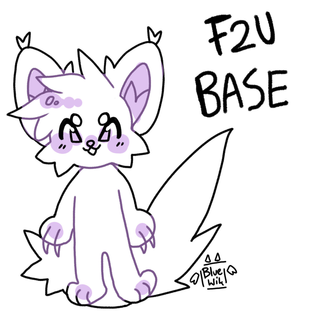F2U furry base by BlueWik on DeviantArt