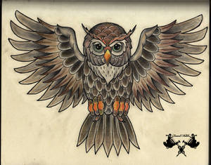 tattoo-flash owl