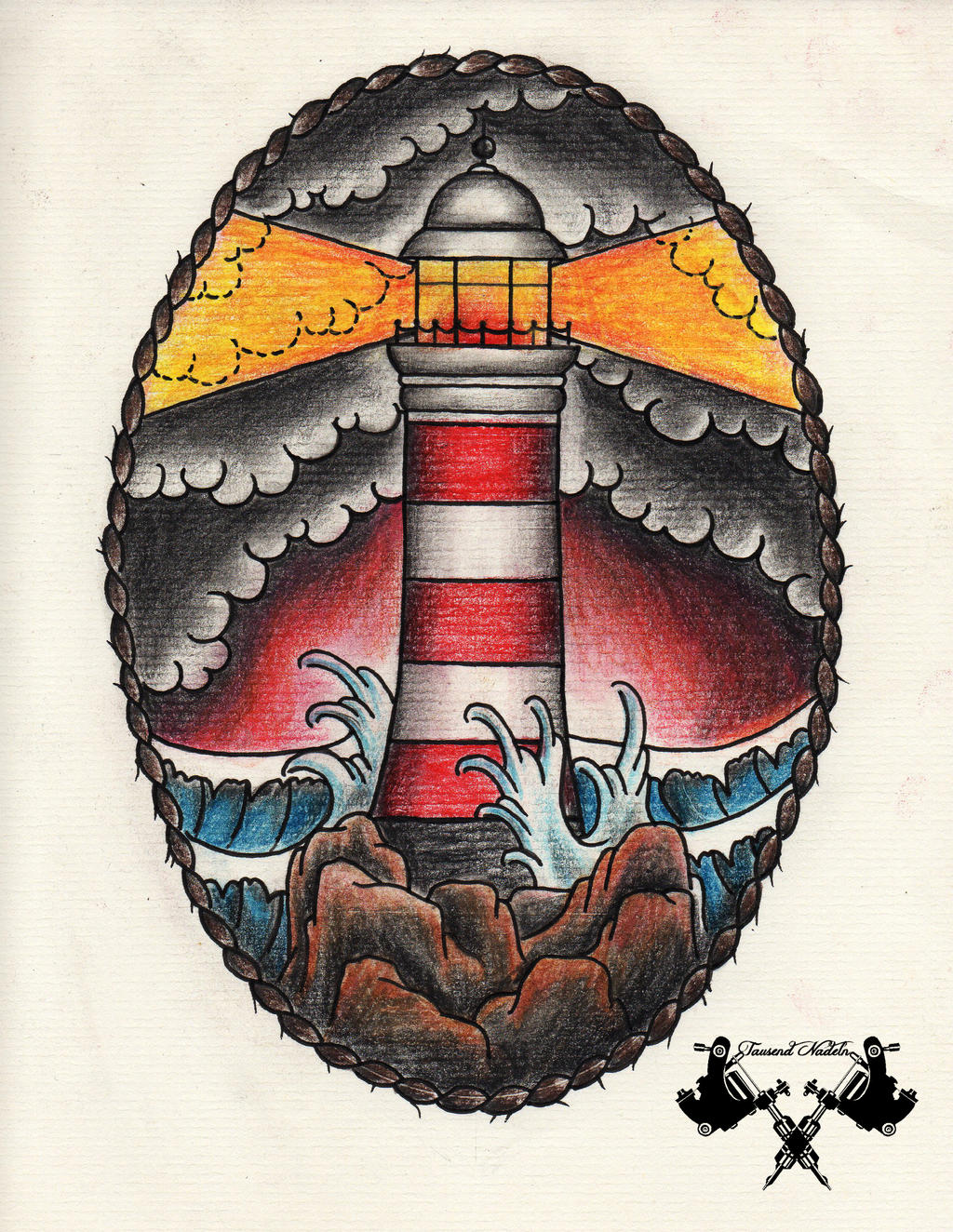 tattoo-flash lighthouse 03