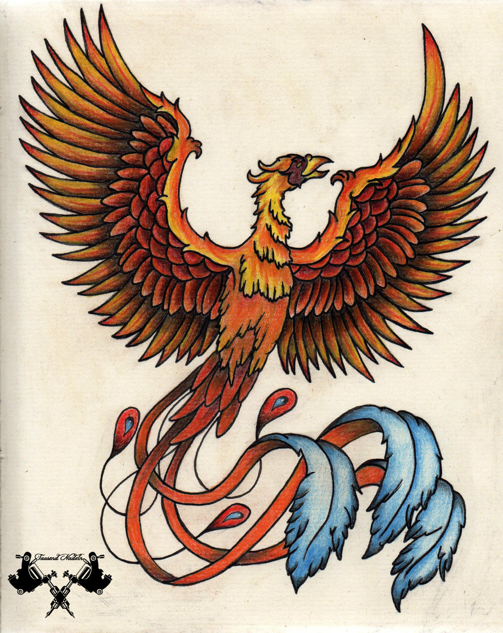 tattooflash phoenix by BinabikART on DeviantArt