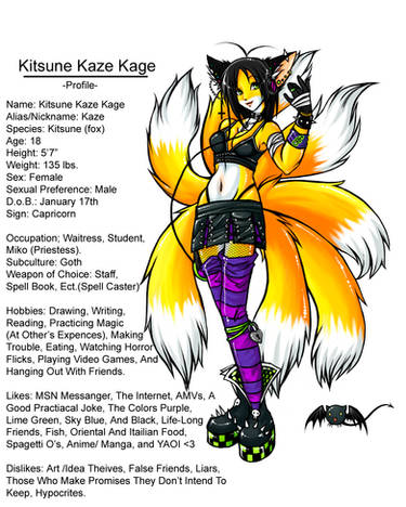 seven of my many anthro's by Kitsune-Kaze-Kage on DeviantArt