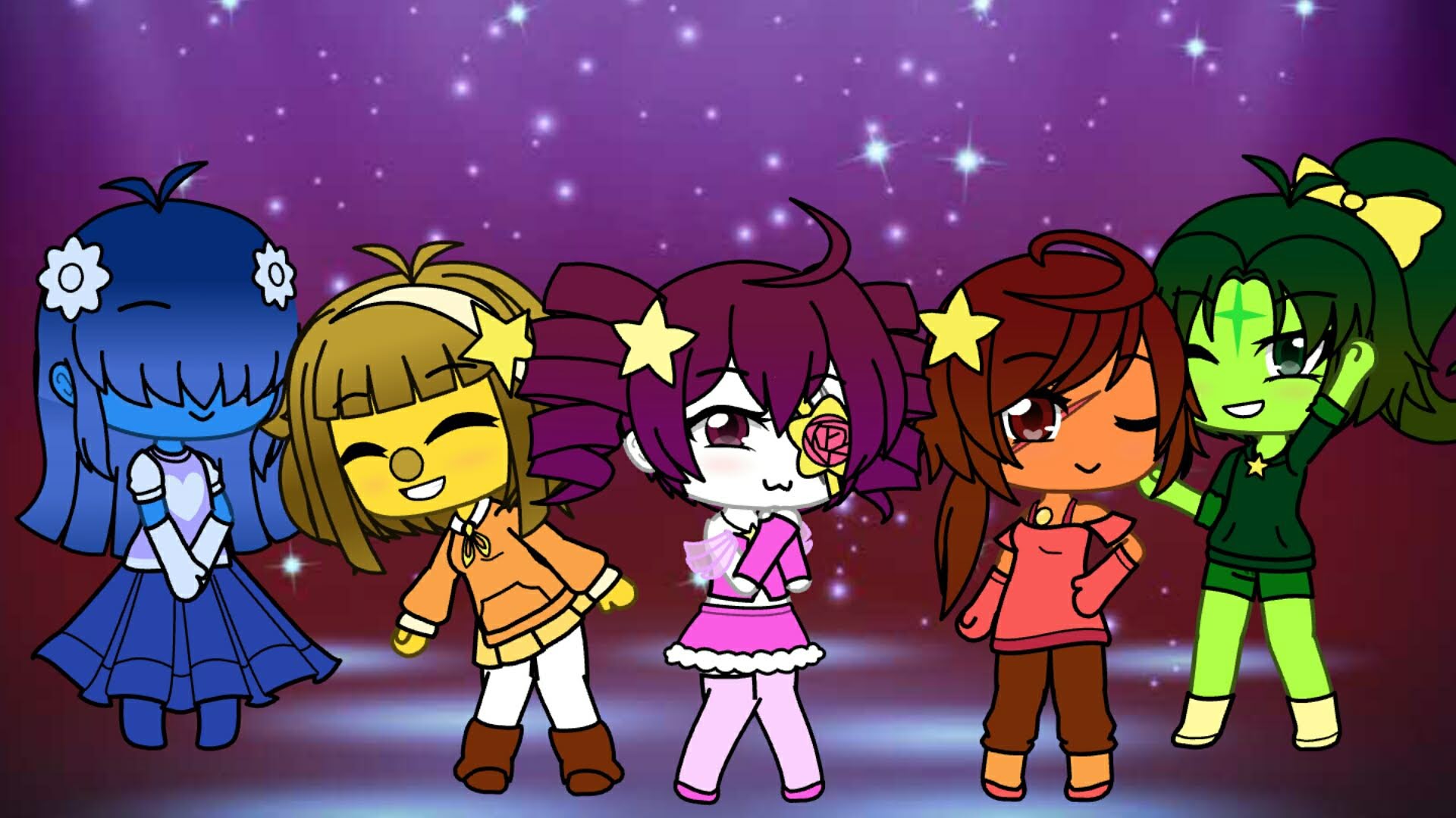 Glitter Force Gacha Life (Civilian Forms) by ClemRose2296 on