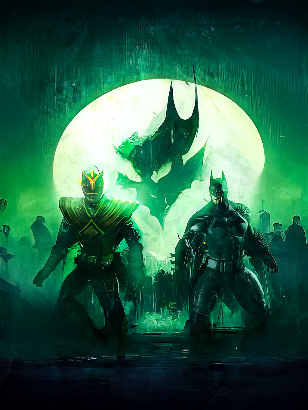 Green Ranger joins Batman to Fight Demons by Rahhmi on DeviantArt