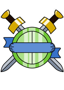 Swords and shield logo