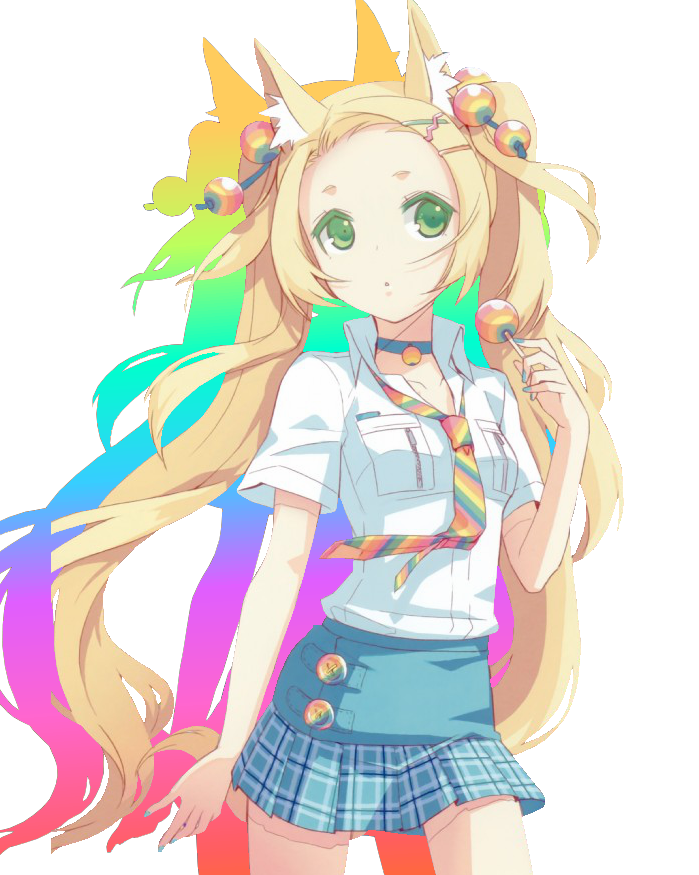 Anime girl pigtails