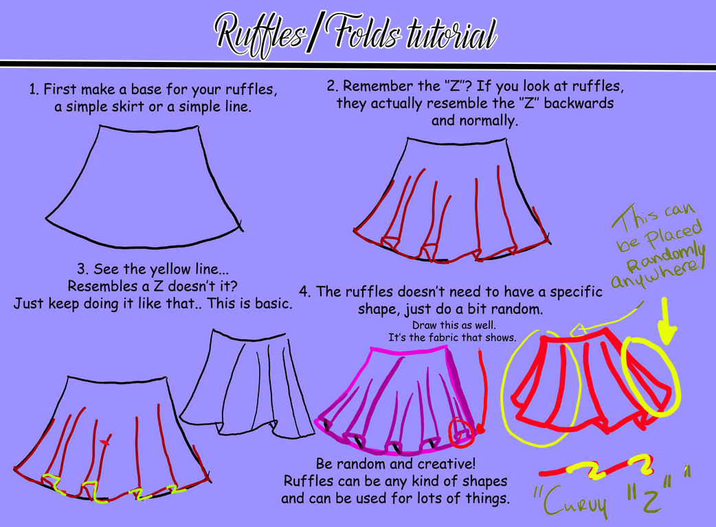 Ruffles/folds tutorial #1 by RoyalAngelResources on DeviantArt