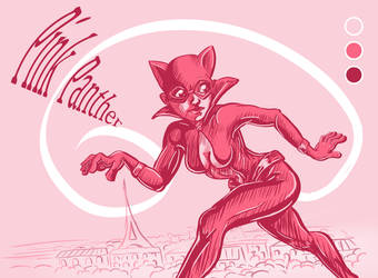 Pink Panther Pin Up - 16 Color Palette Challenge by digit-Ds