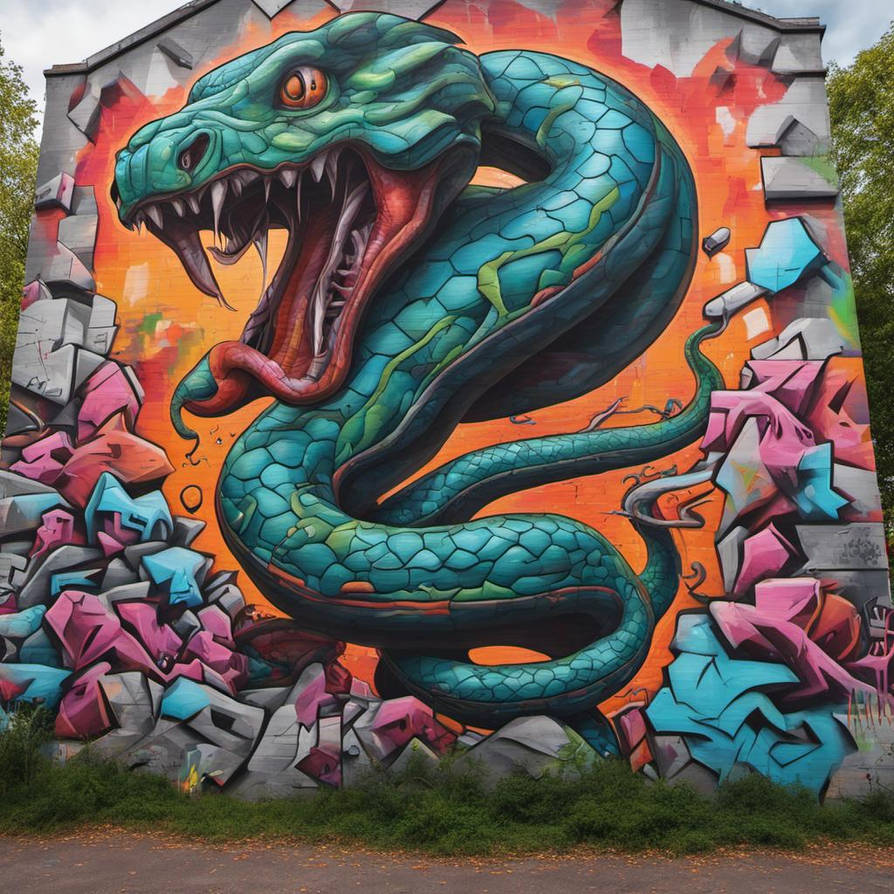 Snake Graffiti by lordEvilVader on DeviantArt